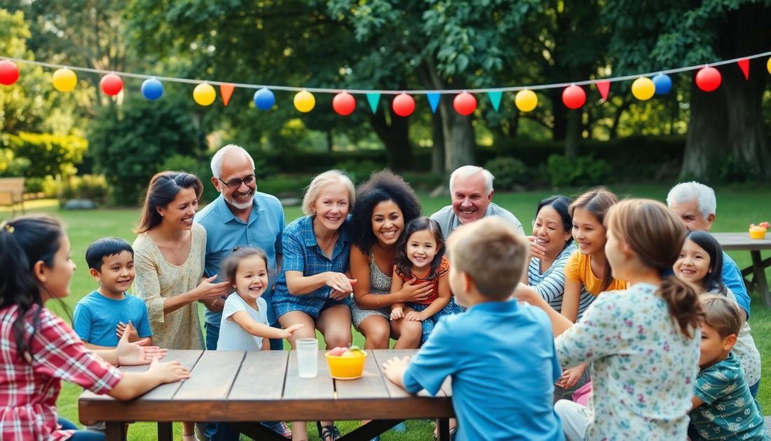 Group of people enjoying outdoor fun, featuring the best meet and greet games for gatherings