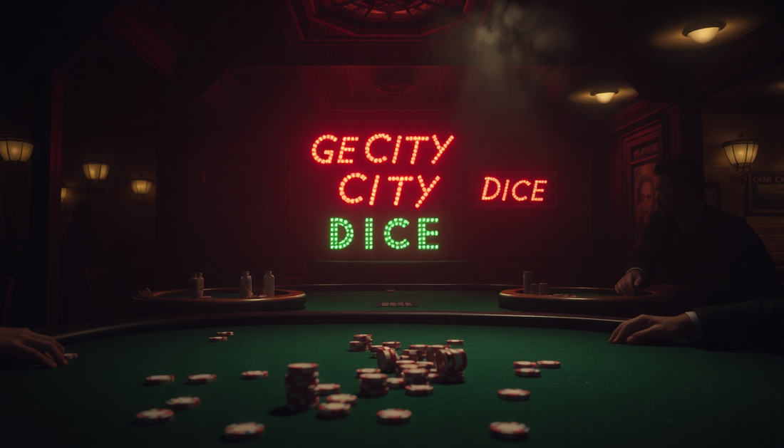 Casino table with poker chips and neon sign, ideal for finding the best games for family night
