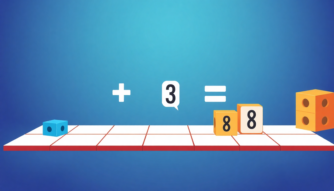 Engaging visual of a math equation depicting fun ideas for quick board games for game night
