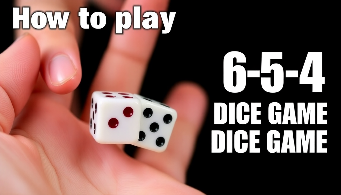 Two dice held in a hand, illustrating how to play 6-5-4 dice game with exciting gameplay